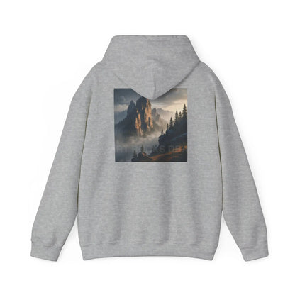 Mountain Top Unisex Hooded Sweatshirt - Cozy Creative Wear for Artists Nature Lovers Gift for Art Enthusiasts
