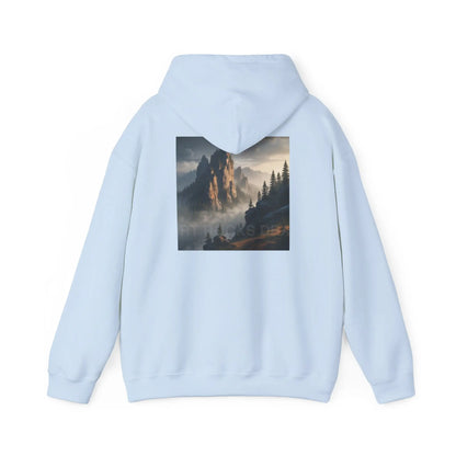 Mountain Top Unisex Hooded Sweatshirt - Cozy Creative Wear for Artists Nature Lovers Gift for Art Enthusiasts