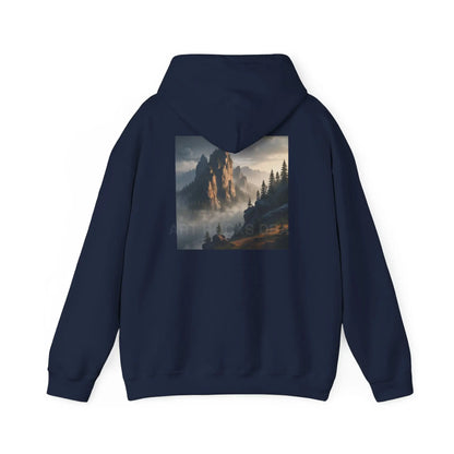 Mountain Top Unisex Hooded Sweatshirt - Cozy Creative Wear for Artists Nature Lovers Gift for Art Enthusiasts