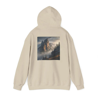 Mountain Top Unisex Hooded Sweatshirt - Cozy Creative Wear for Artists Nature Lovers Gift for Art Enthusiasts