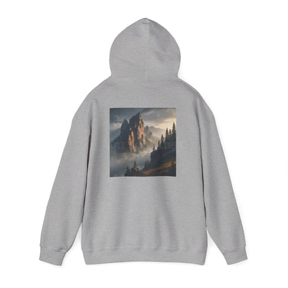 Mountain Top Unisex Hooded Sweatshirt - Cozy Creative Wear for Artists Nature Lovers Gift for Art Enthusiasts