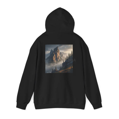 Mountain Top Unisex Hooded Sweatshirt - Cozy Creative Wear for Artists Nature Lovers Gift for Art Enthusiasts