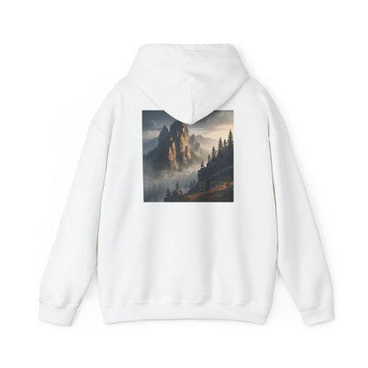 Mountain Top Unisex Hooded Sweatshirt - Cozy Creative Wear for Artists Nature Lovers Gift for Art Enthusiasts
