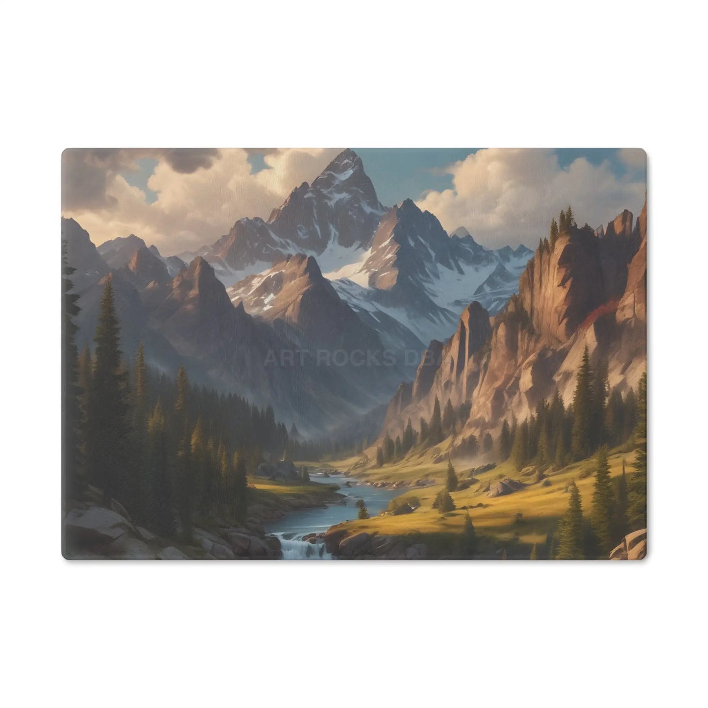 Mountain Valley Cutting Board — Scenic Alpine Landscape Charcuterie & Prep Board - Small - Home Decor