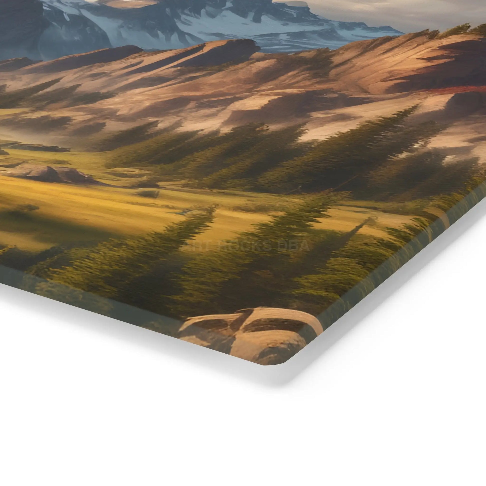 Mountain Valley Cutting Board — Scenic Alpine Landscape Charcuterie & Prep Board - Home Decor