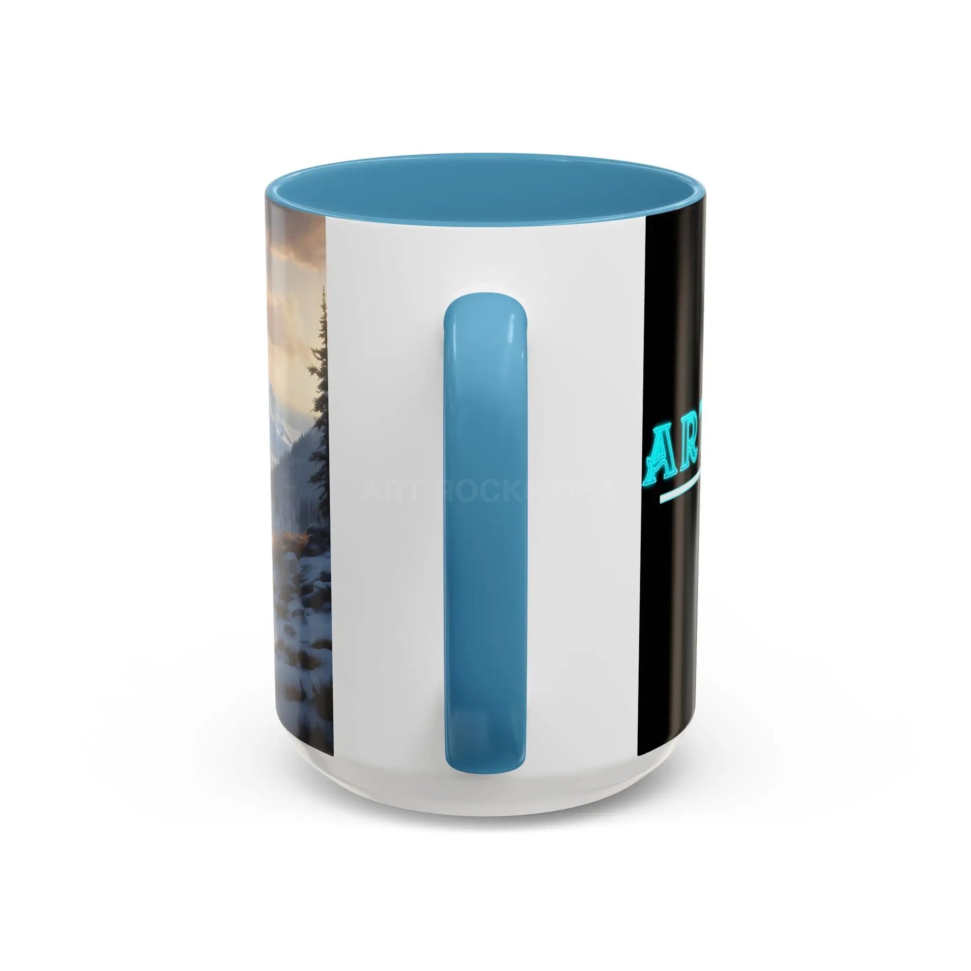 Mountain Winter Landscape Coffee Mug — Scenic Snowy Peaks Accent Mug - Mug