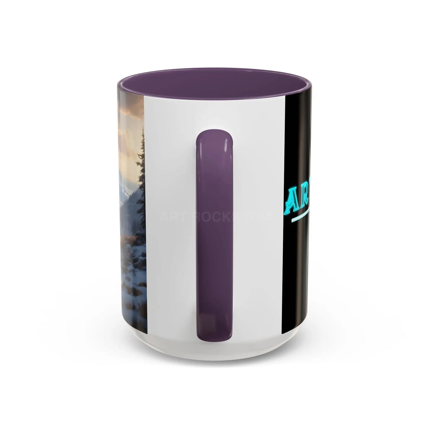 Mountain Winter Landscape Coffee Mug — Scenic Snowy Peaks Accent Mug - Mug