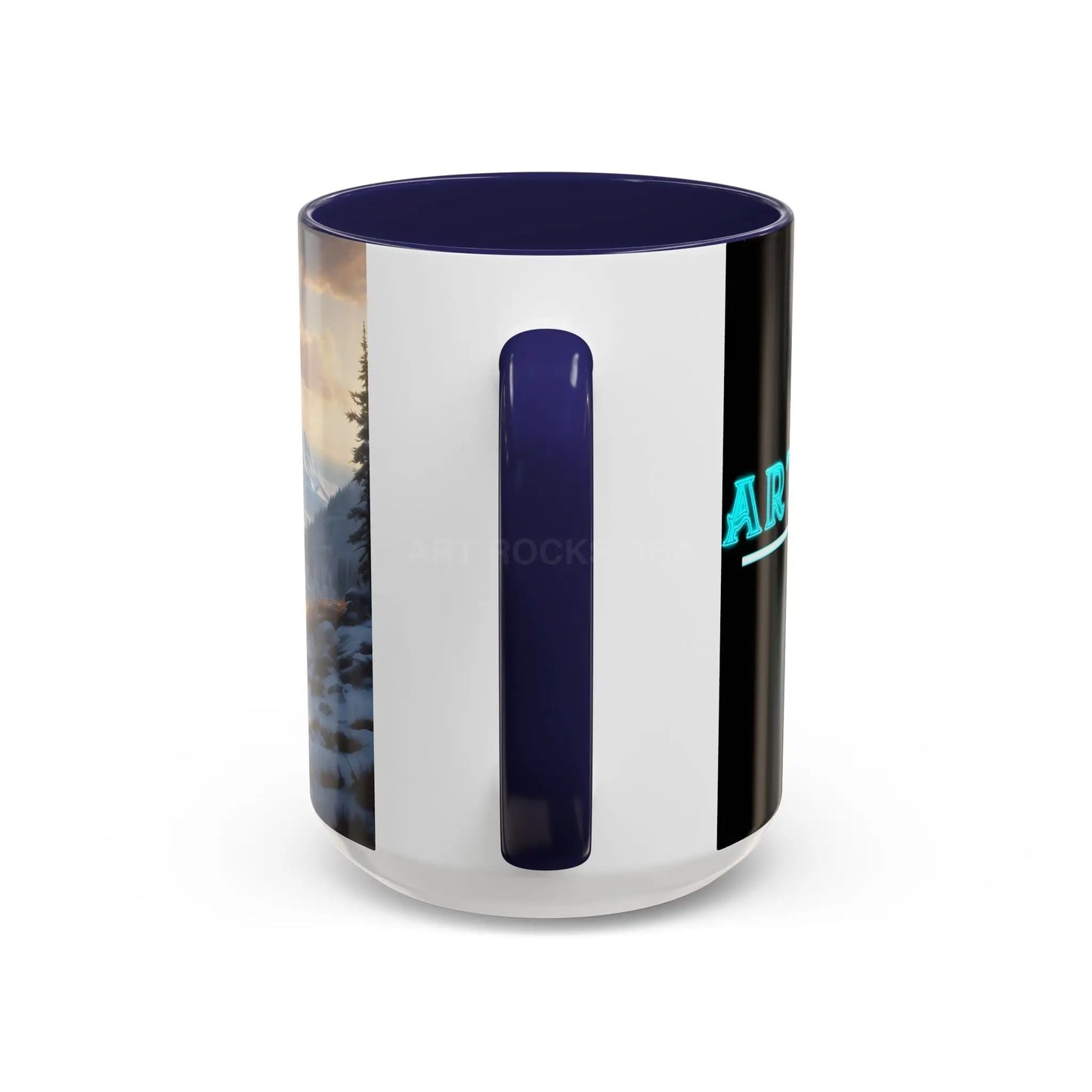 Mountain Winter Landscape Coffee Mug — Scenic Snowy Peaks Accent Mug - Mug