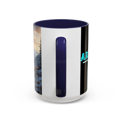 Mountain Winter Landscape Coffee Mug — Scenic Snowy Peaks Accent Mug - Mug