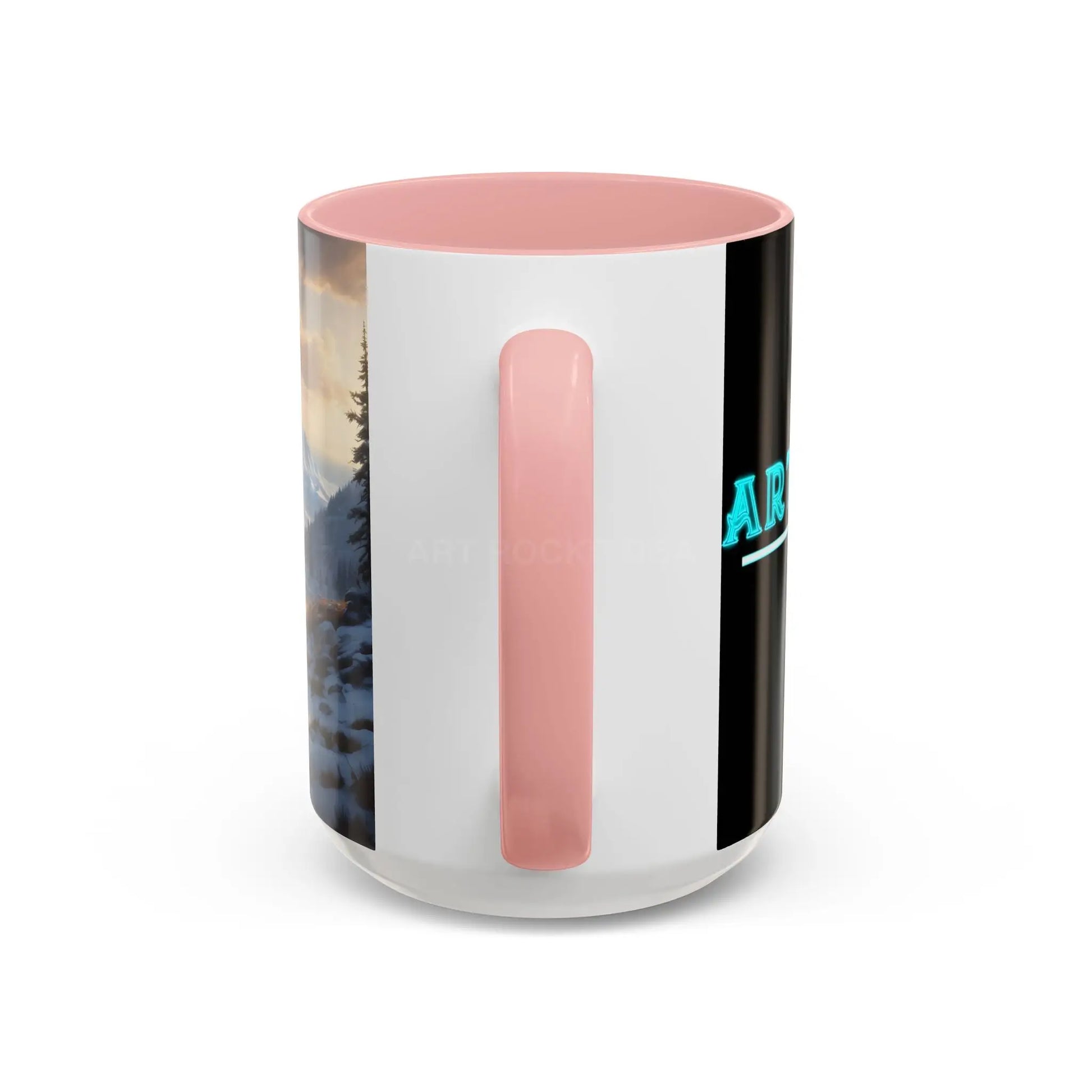 Mountain Winter Landscape Coffee Mug — Scenic Snowy Peaks Accent Mug - Mug