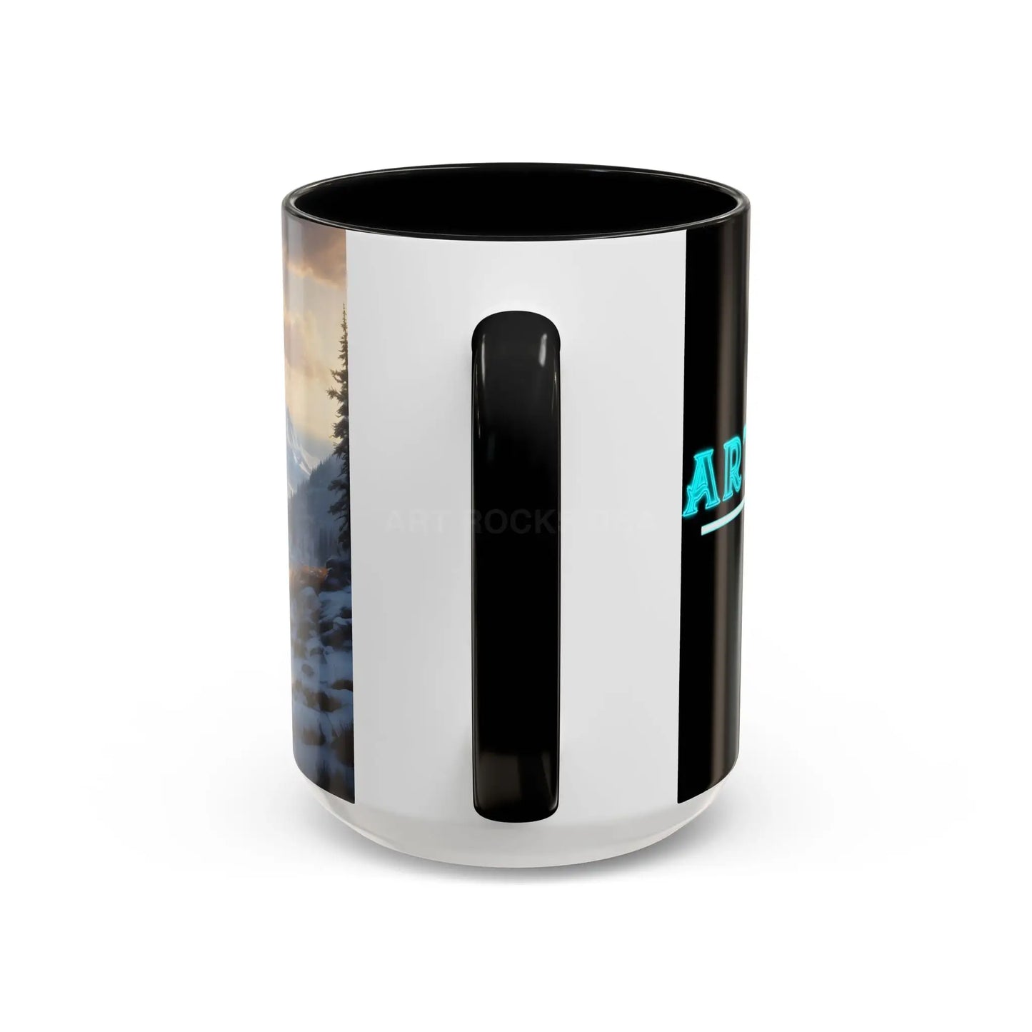 Mountain Winter Landscape Coffee Mug — Scenic Snowy Peaks Accent Mug - Mug