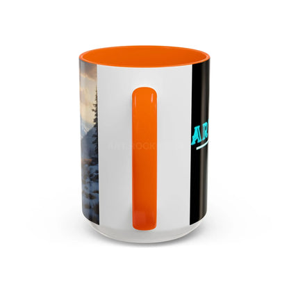 Mountain Winter Landscape Coffee Mug — Scenic Snowy Peaks Accent Mug - Mug