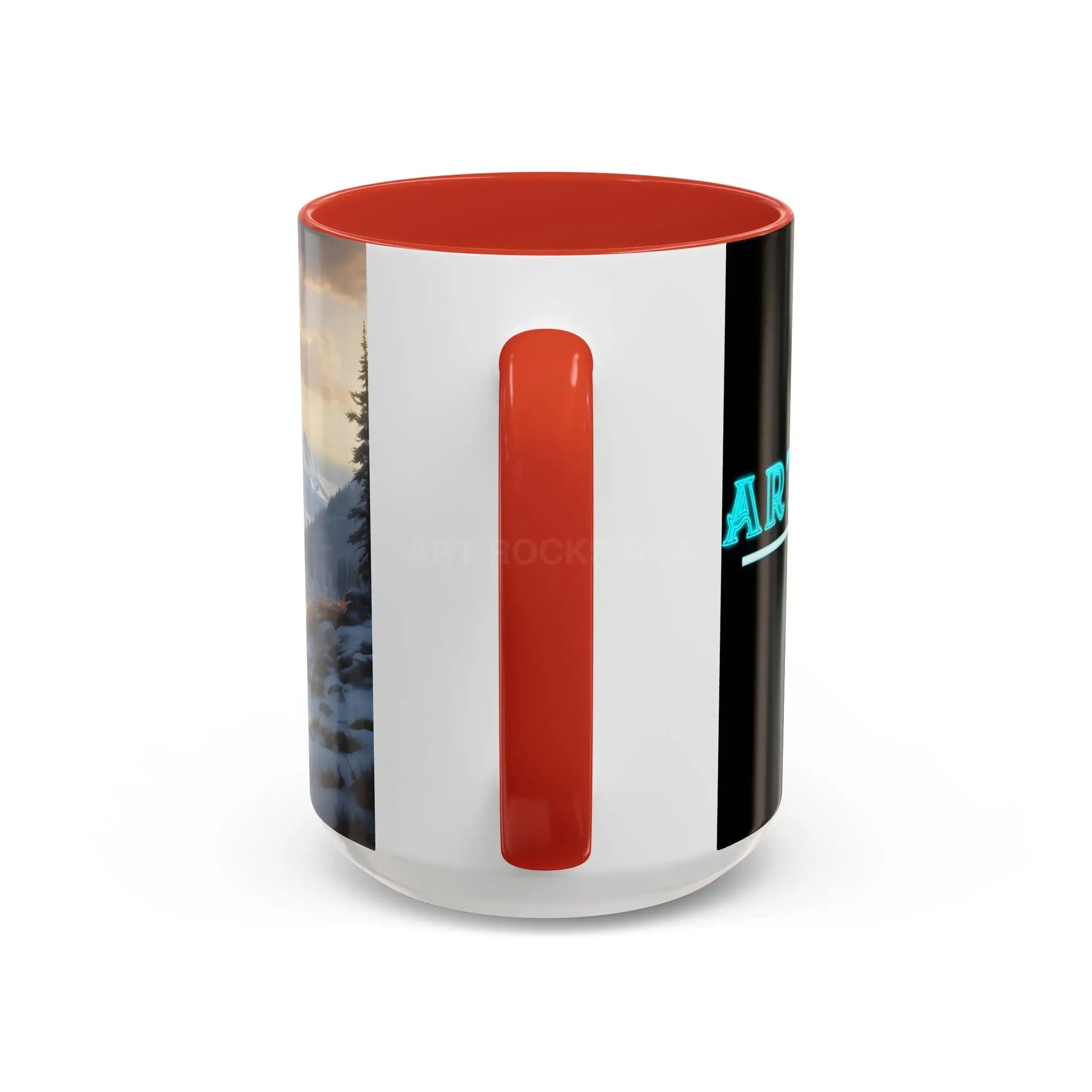 Mountain Winter Landscape Coffee Mug — Scenic Snowy Peaks Accent Mug - Mug