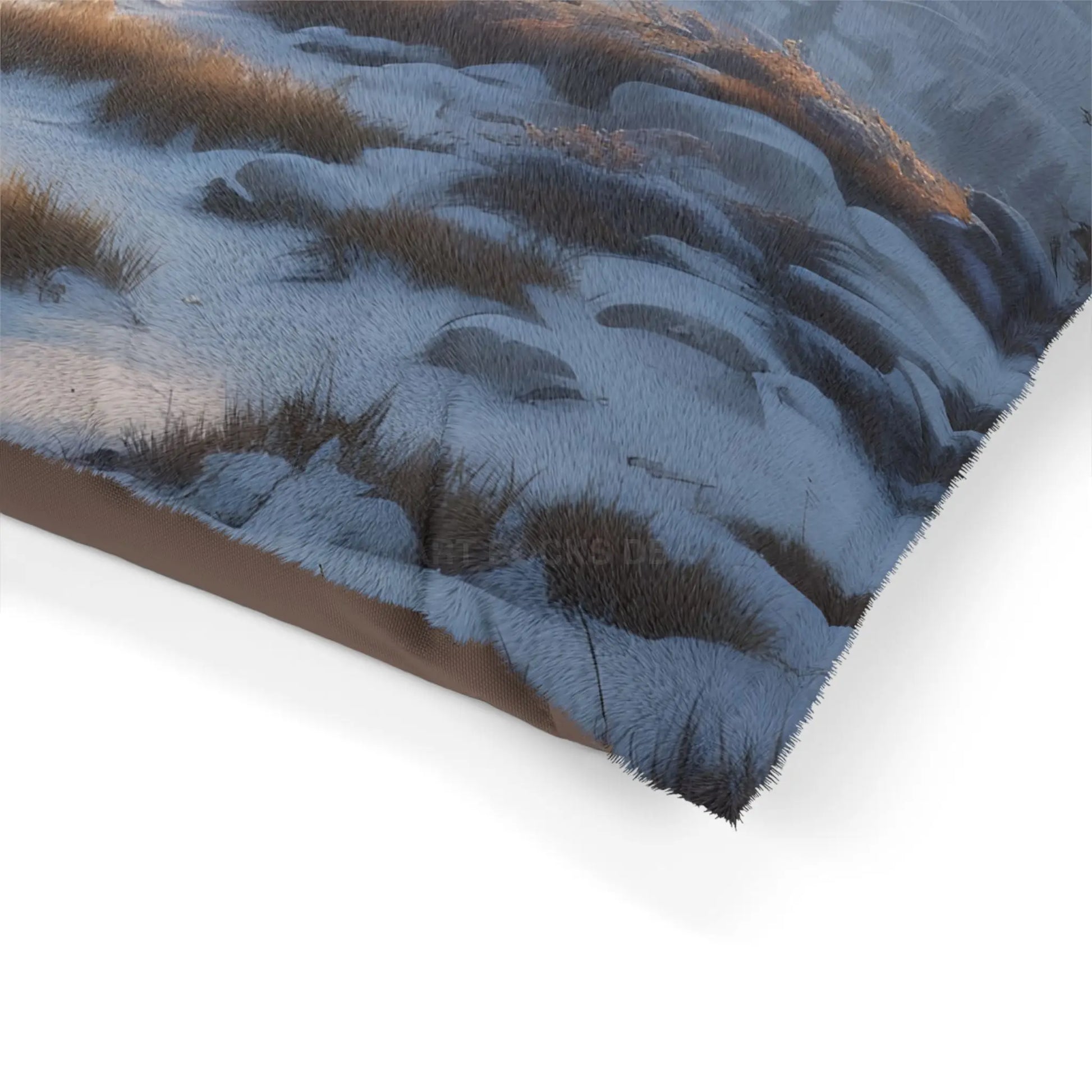 Mountain Winter Landscape Pet Bed — Cozy Scenic Dog & Cat Pillow - Pets