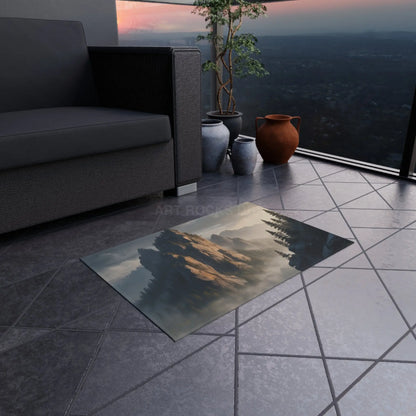 Mountaintop Outdoor Rug Cozy Patio Area Mat Camping Decor Cabin Style Rugs Boho Home Accessories - Home Decor