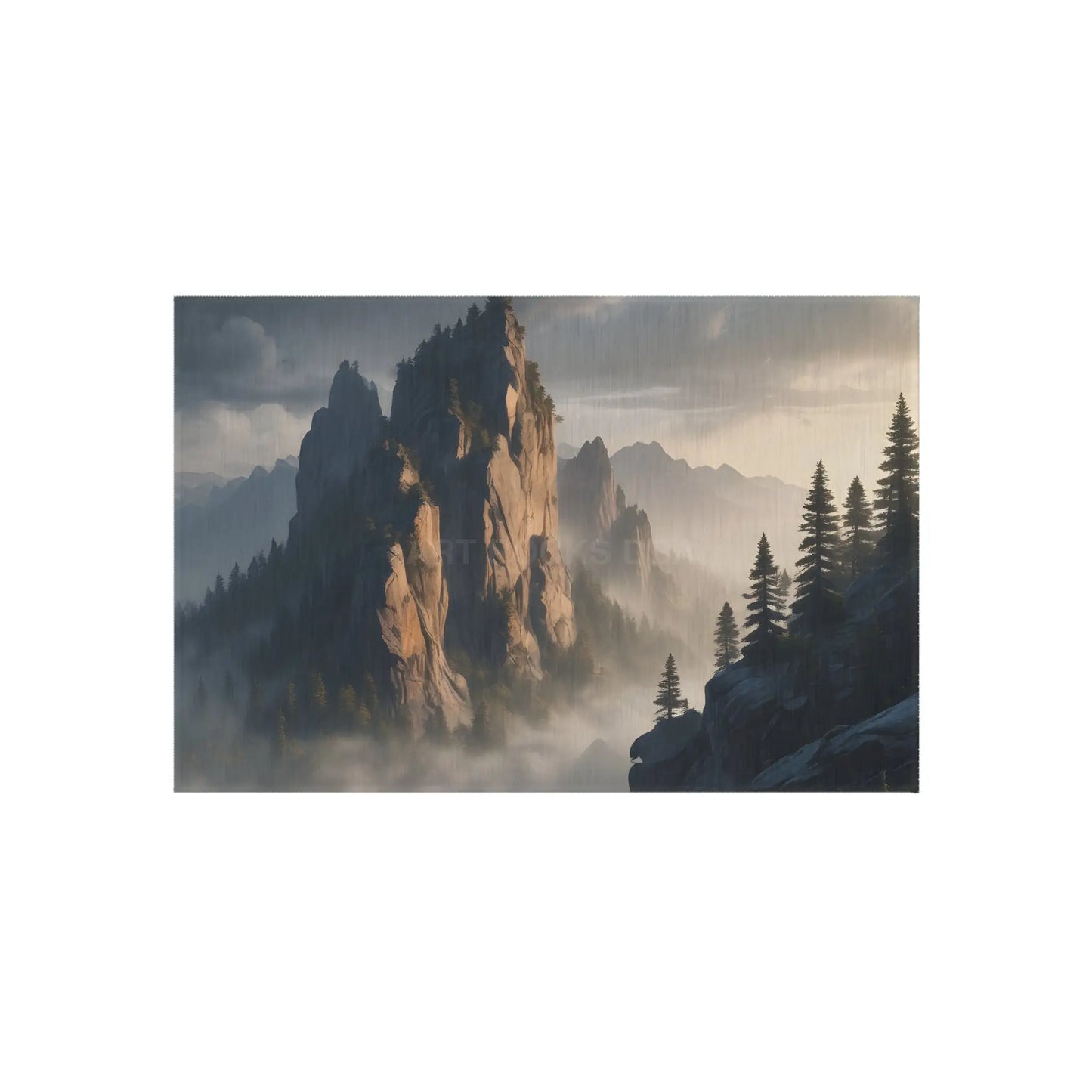 Mountaintop Outdoor Rug Cozy Patio Area Mat Camping Decor Cabin Style Rugs Boho Home Accessories - 24’’ × 36’’ - Home