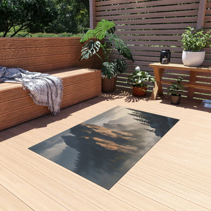 Mountaintop Outdoor Rug Cozy Patio Area Mat Camping Decor Cabin Style Rugs Boho Home Accessories - Home Decor