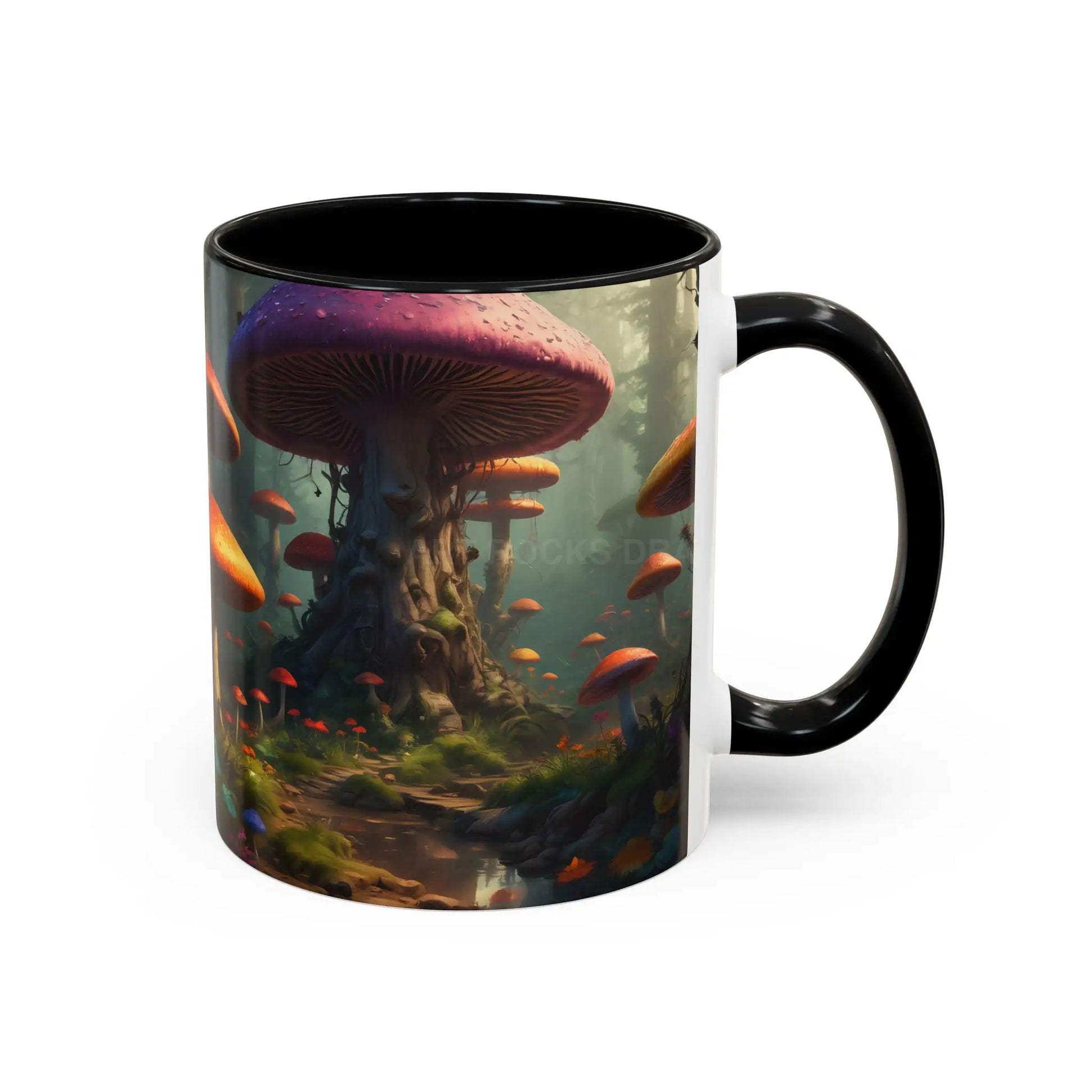 Mushroom Forest Accent Coffee Mug — Fantasy Magic Mushroom Scenic 11/15oz - Mug