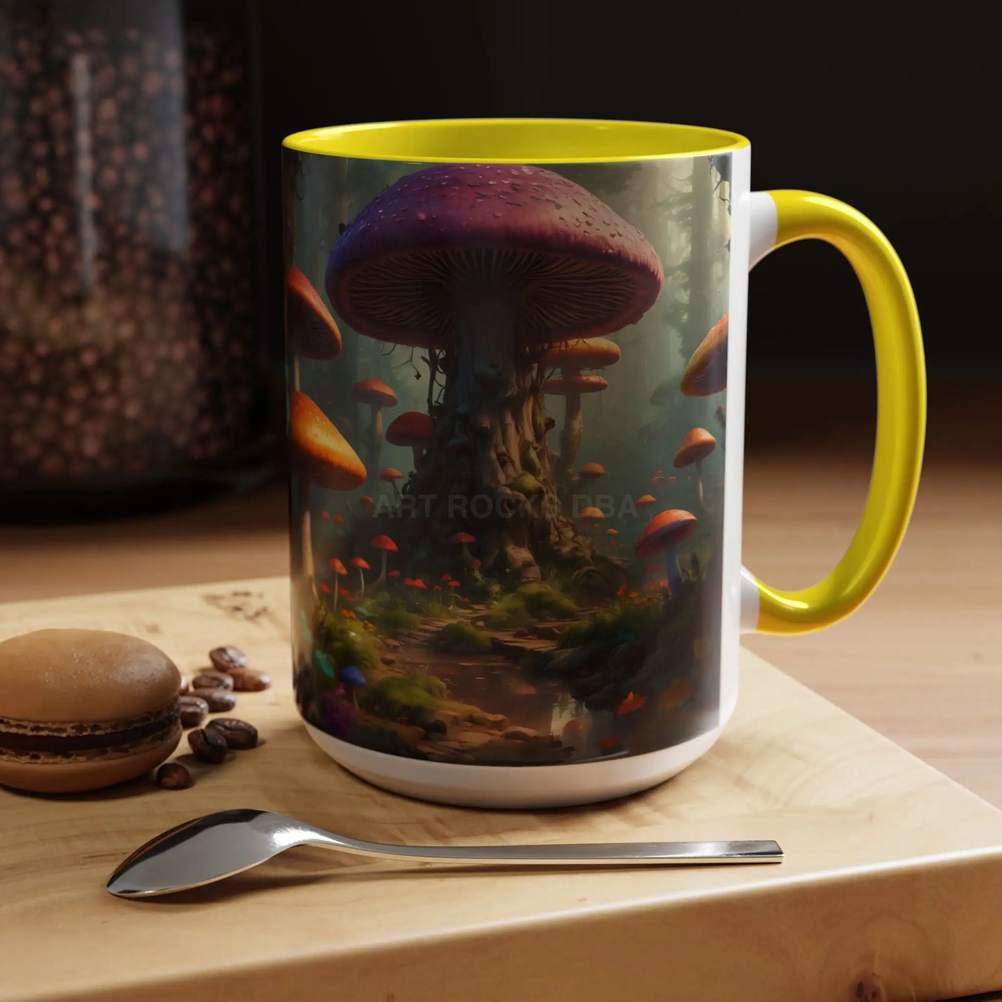 Mushroom Forest Accent Coffee Mug — Fantasy Magic Mushroom Scenic 11/15oz - Mug