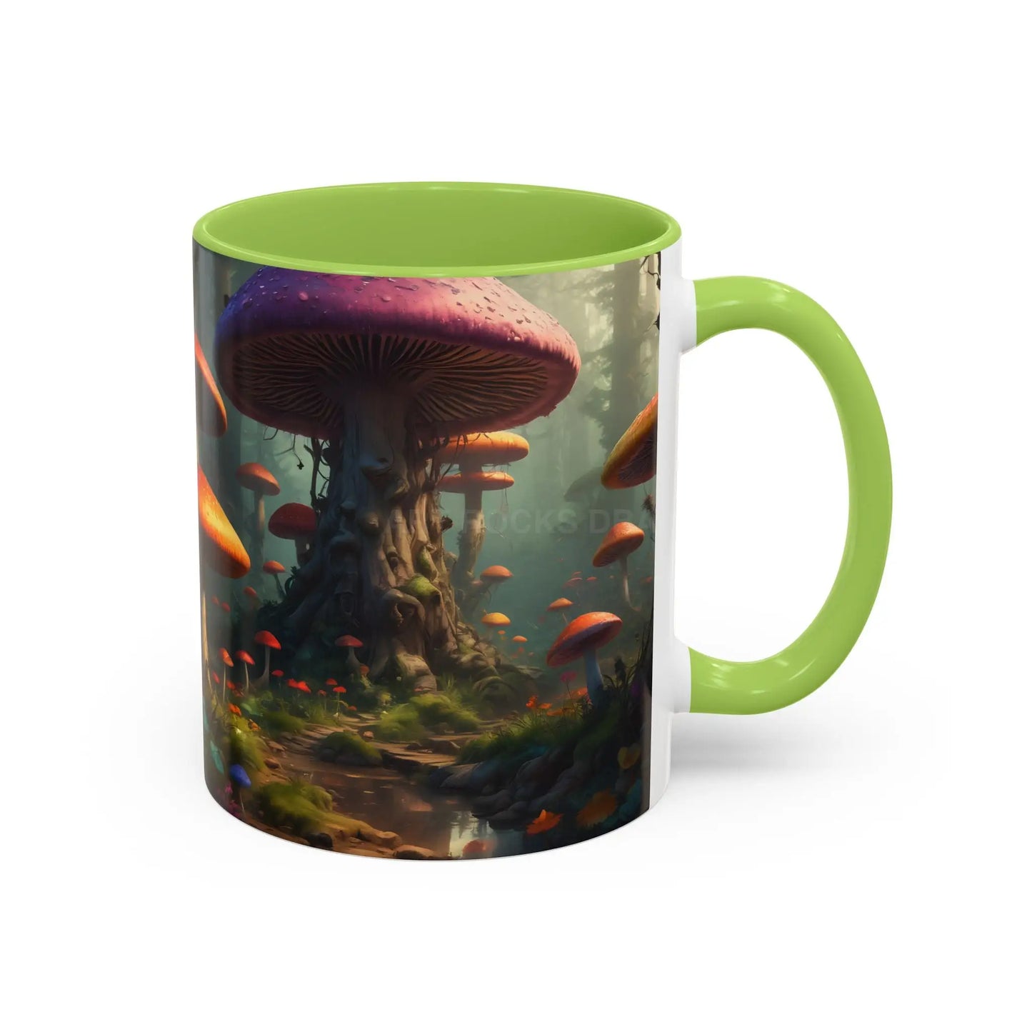 Mushroom Forest Accent Coffee Mug — Fantasy Magic Mushroom Scenic 11/15oz - Mug