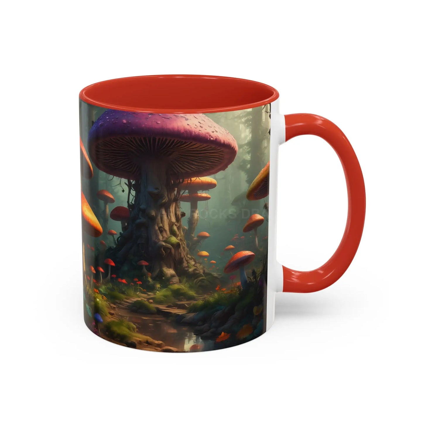 Mushroom Forest Accent Coffee Mug — Fantasy Magic Mushroom Scenic 11/15oz - Mug