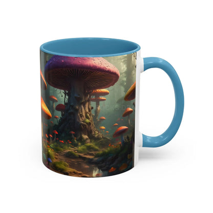 Mushroom Forest Accent Coffee Mug — Fantasy Magic Mushroom Scenic 11/15oz - Mug