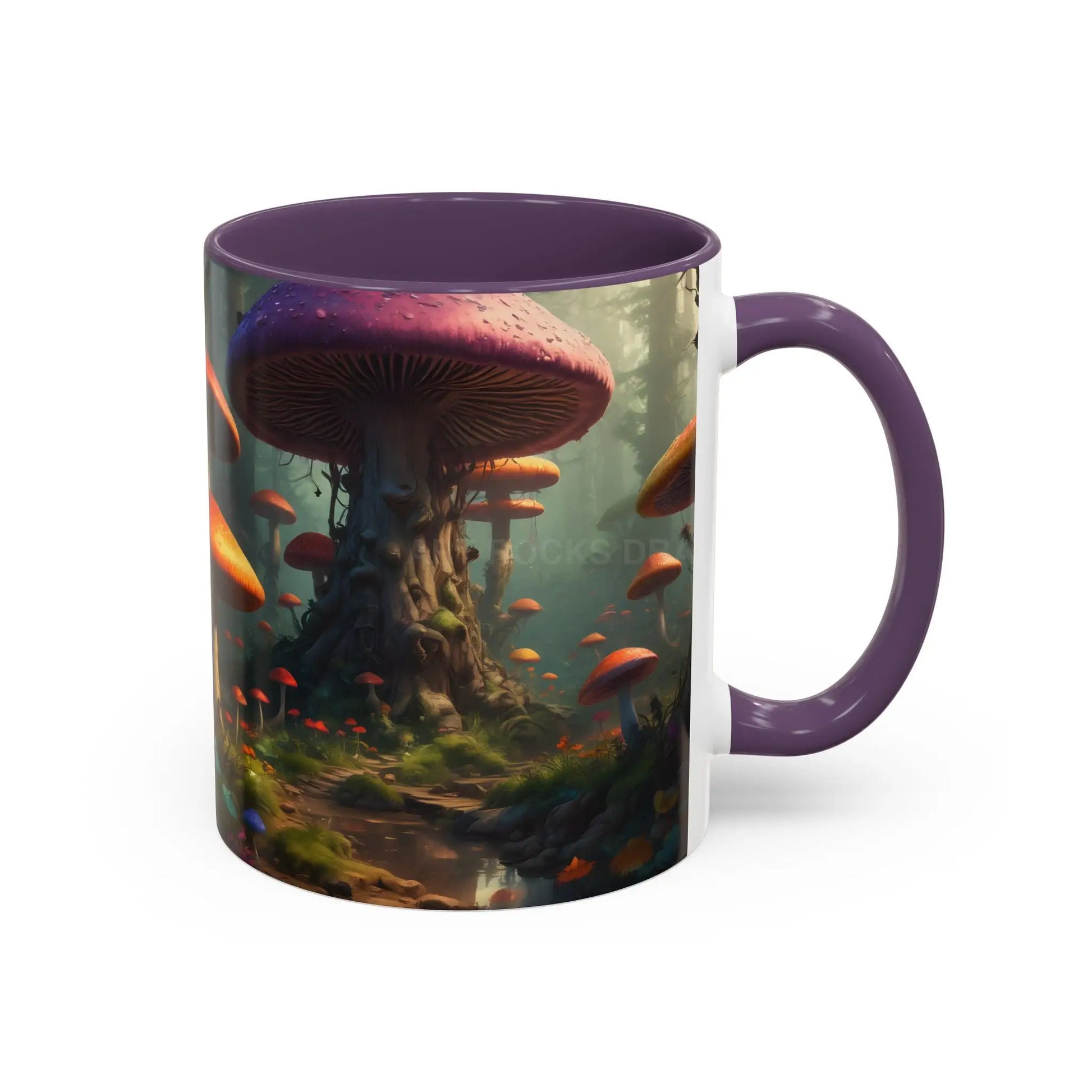 Mushroom Forest Accent Coffee Mug — Fantasy Magic Mushroom Scenic 11/15oz - Mug