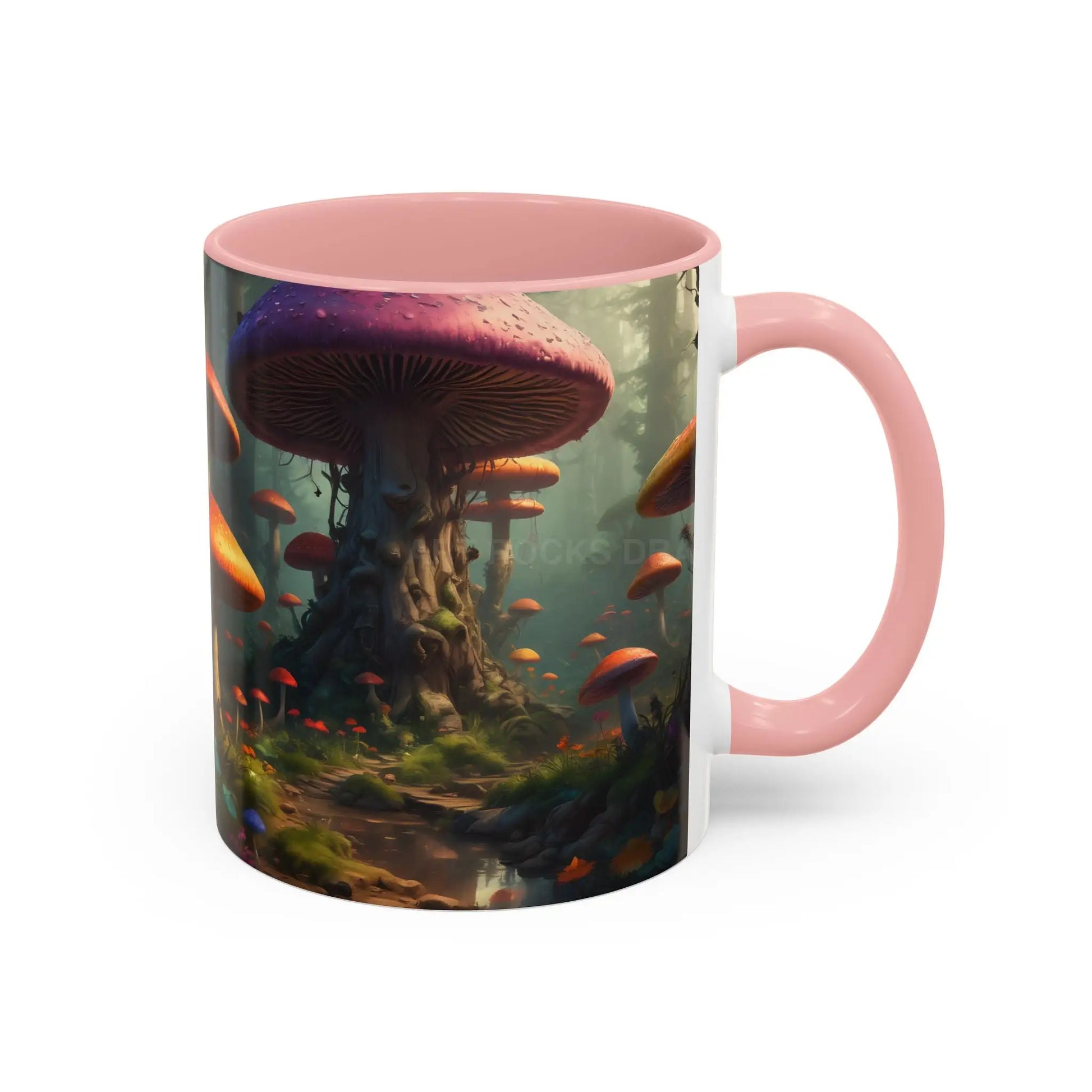 Mushroom Forest Accent Coffee Mug — Fantasy Magic Mushroom Scenic 11/15oz - Mug