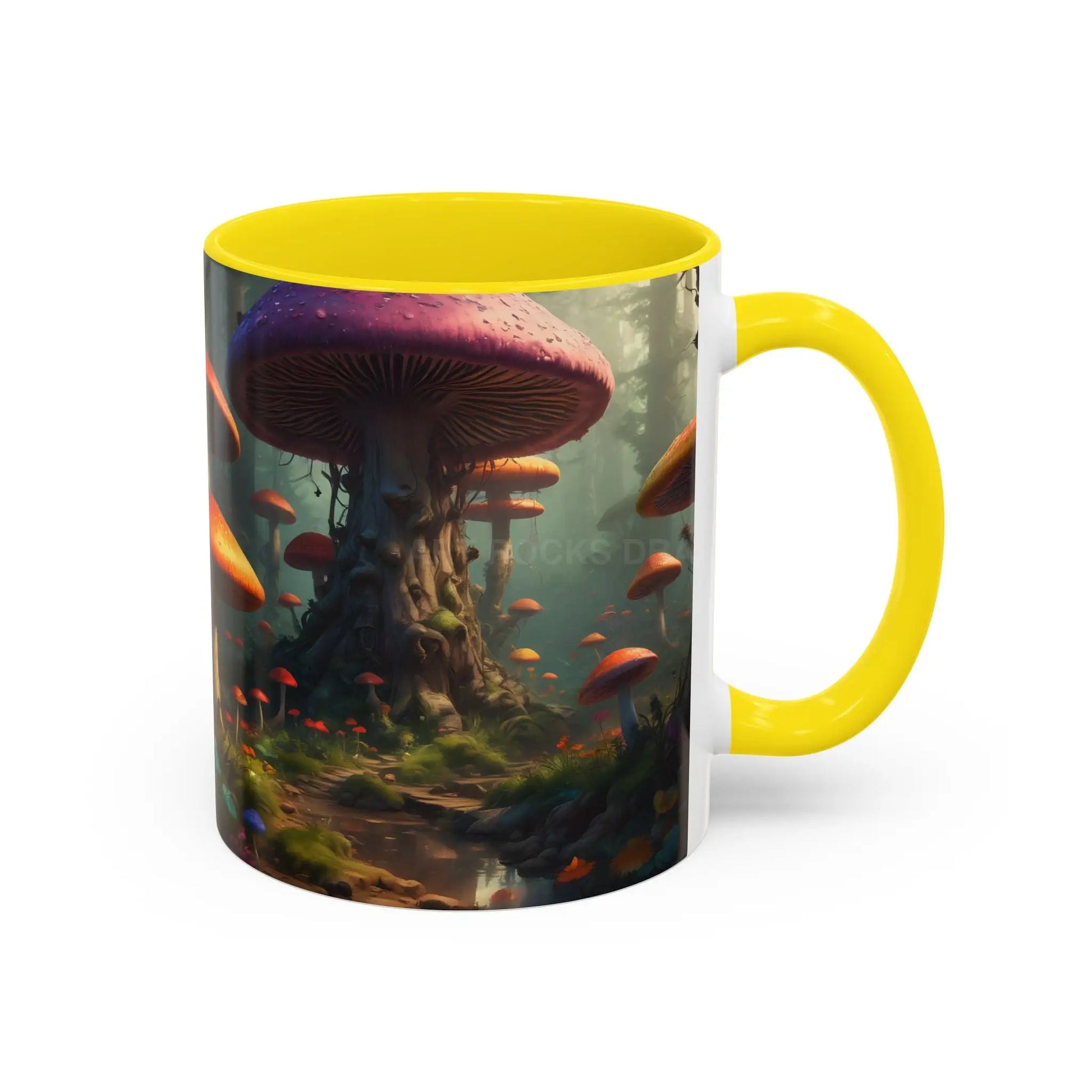 Mushroom Forest Accent Coffee Mug — Fantasy Magic Mushroom Scenic 11/15oz - Mug