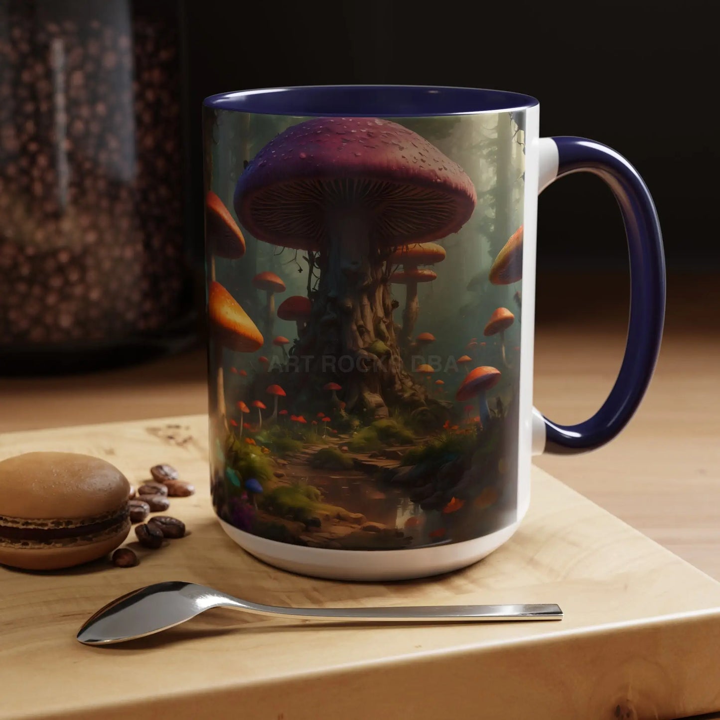 Mushroom Forest Accent Coffee Mug — Fantasy Magic Mushroom Scenic 11/15oz - Mug