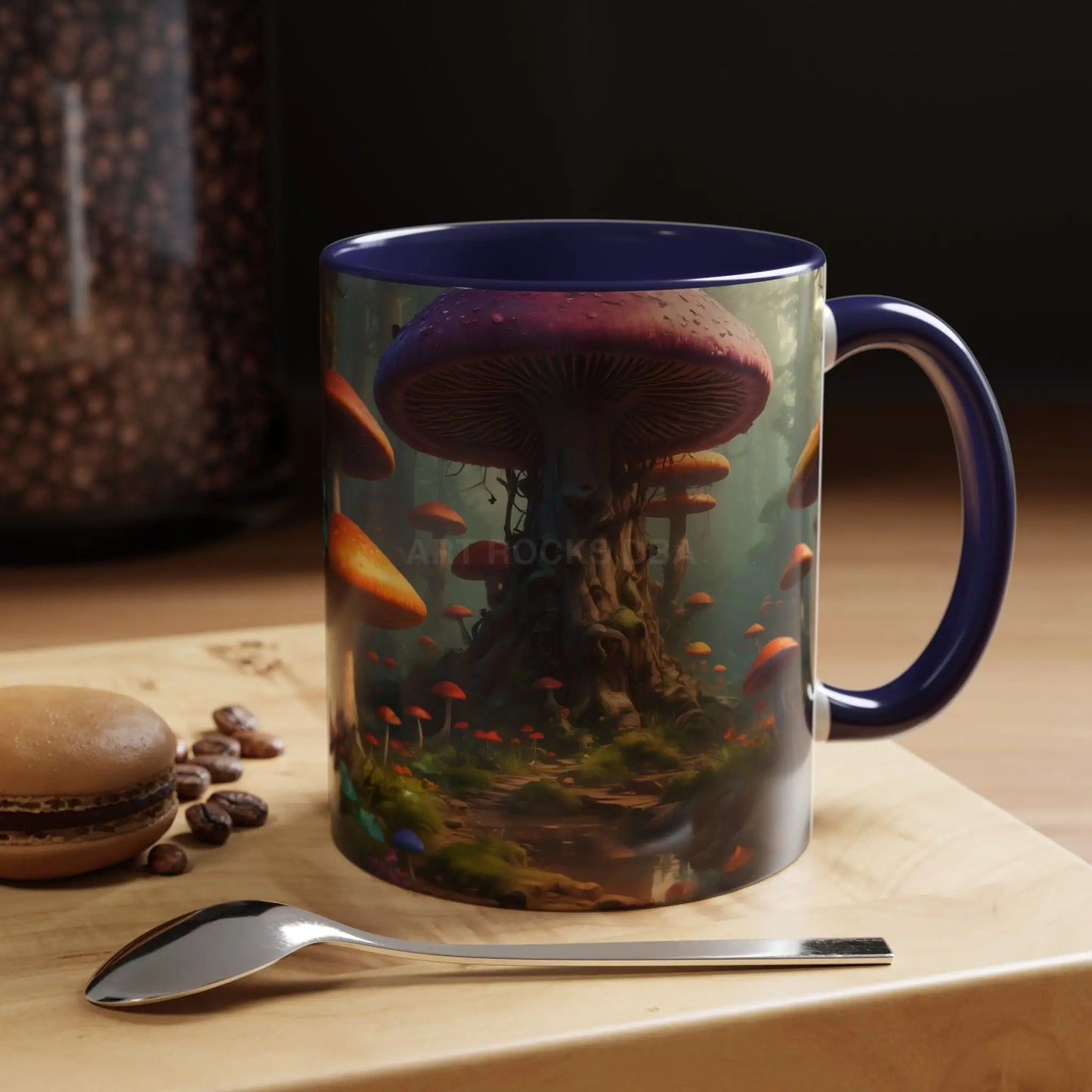 Mushroom Forest Accent Coffee Mug — Fantasy Magic Mushroom Scenic 11/15oz - Mug