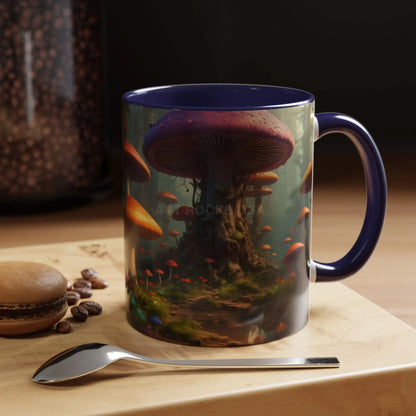 Mushroom Forest Accent Coffee Mug — Fantasy Magic Mushroom Scenic 11/15oz - Mug