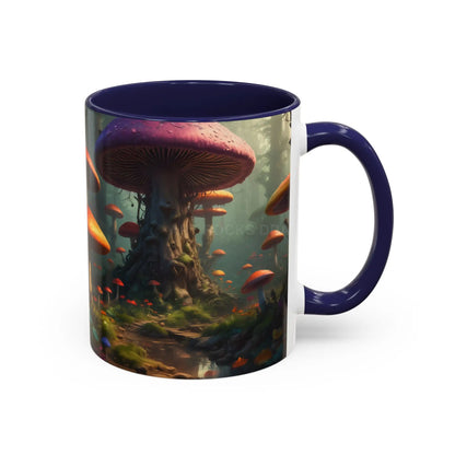 Mushroom Forest Accent Coffee Mug — Fantasy Magic Mushroom Scenic 11/15oz - Mug