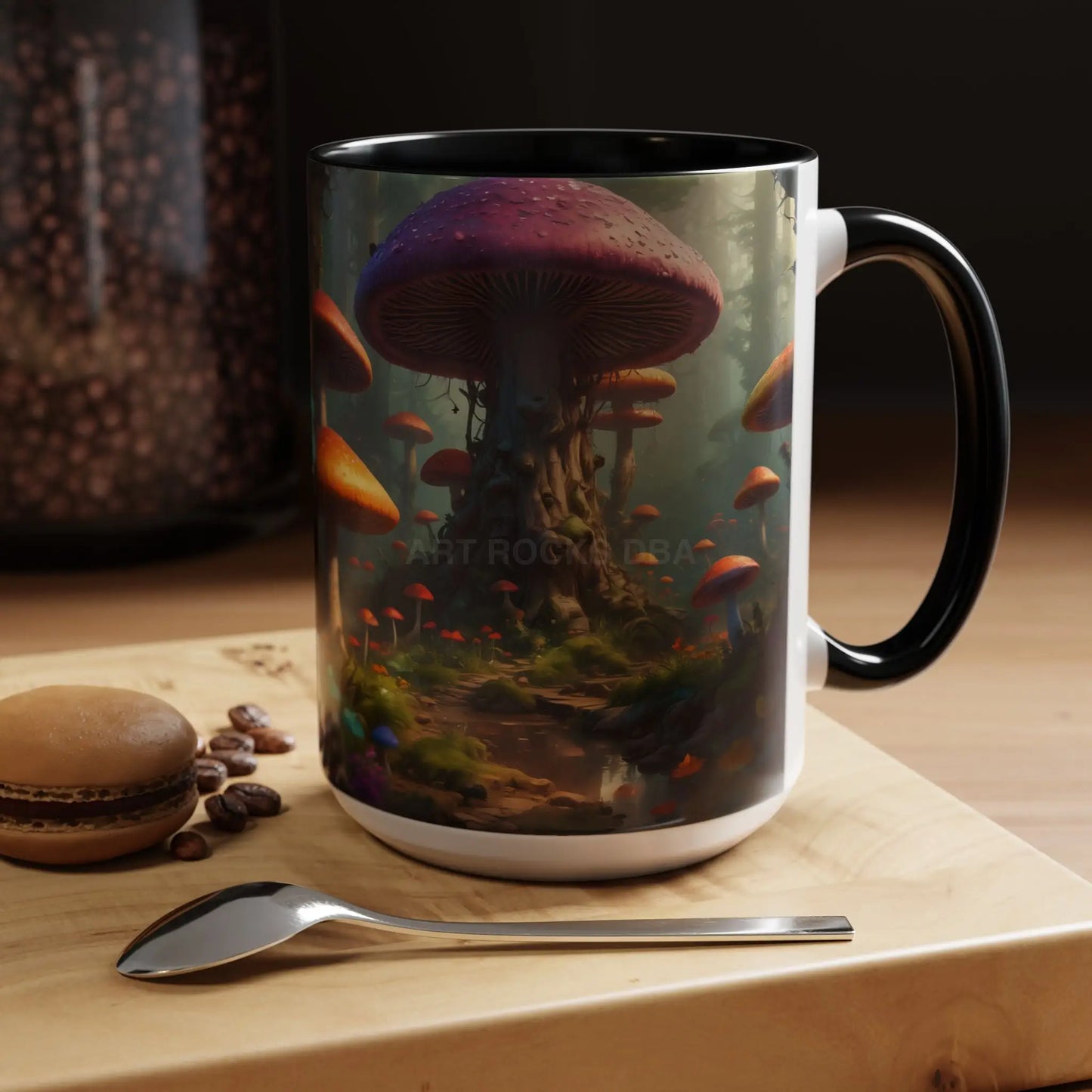 Mushroom Forest Accent Coffee Mug — Fantasy Magic Mushroom Scenic 11/15oz - Mug