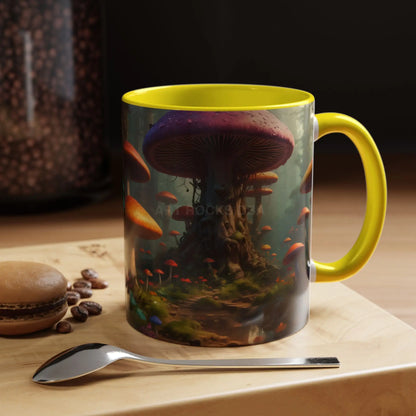 Mushroom Forest Accent Coffee Mug — Fantasy Magic Mushroom Scenic 11/15oz - Mug