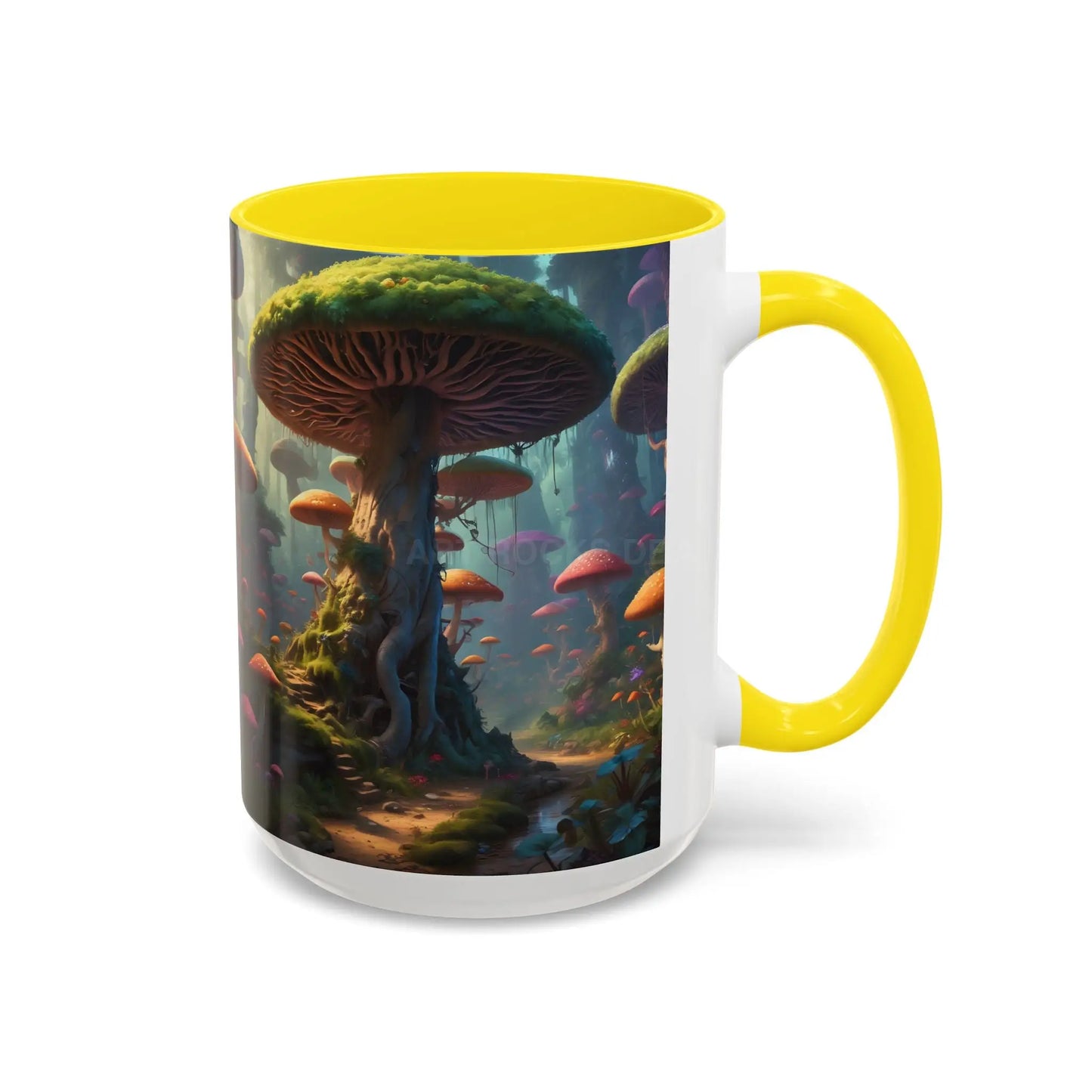Mushroom Forest Accent Coffee Mug — Fantasy Nature 11/15oz - Mug