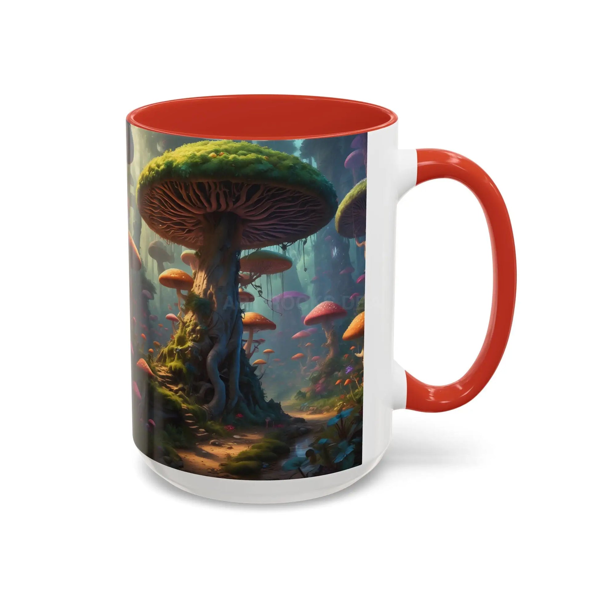 Mushroom Forest Accent Coffee Mug — Fantasy Nature 11/15oz - Mug
