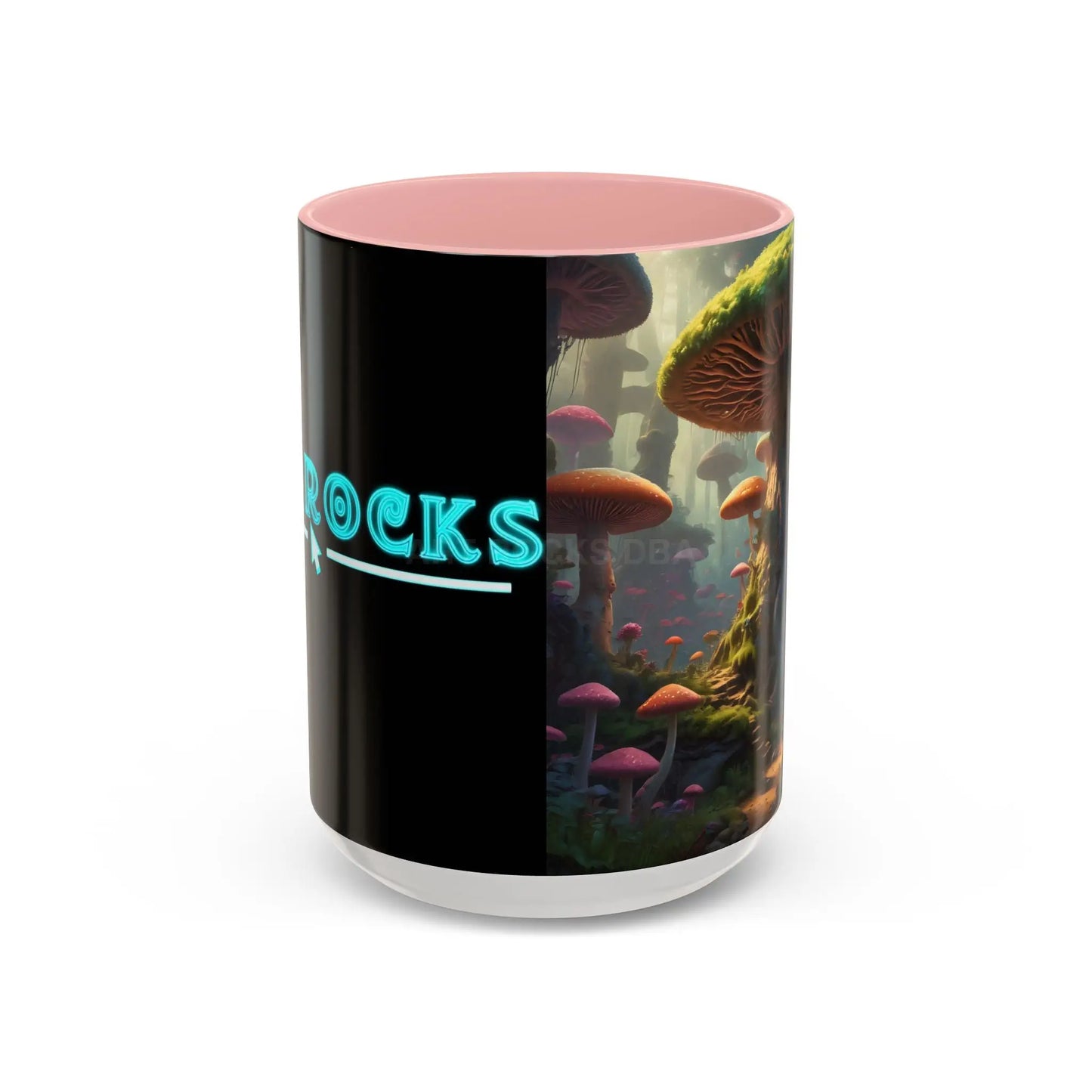 Mushroom Forest Accent Coffee Mug — Fantasy Nature 11/15oz - 15oz / Pink - Mug
