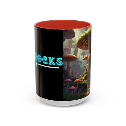 Mushroom Forest Accent Coffee Mug — Fantasy Nature 11/15oz - 15oz / Red - Mug