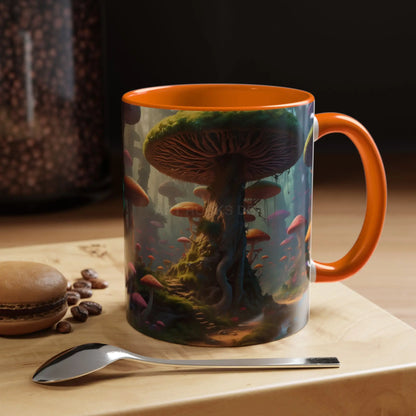 Mushroom Forest Accent Coffee Mug — Fantasy Nature 11/15oz - Mug
