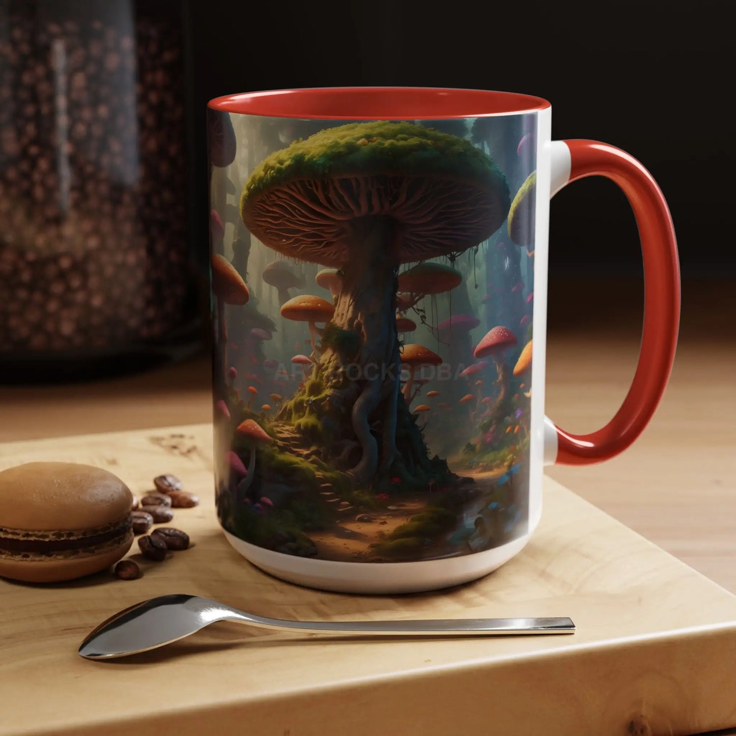 Mushroom Forest Accent Coffee Mug — Fantasy Nature 11/15oz - Mug
