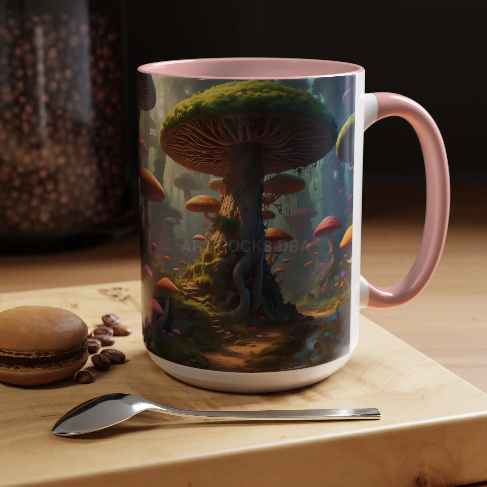 Mushroom Forest Accent Coffee Mug — Fantasy Nature 11/15oz - Mug