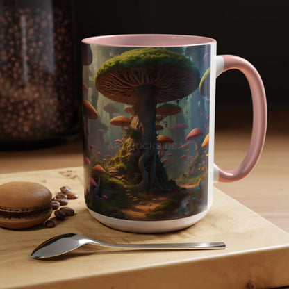 Mushroom Forest Accent Coffee Mug — Fantasy Nature 11/15oz - Mug
