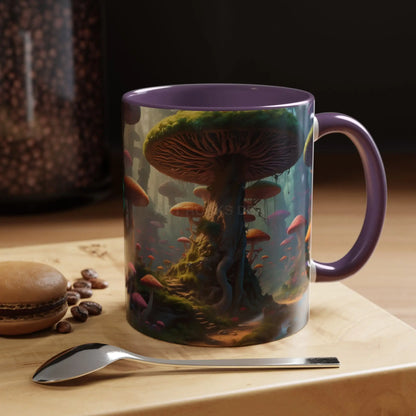 Mushroom Forest Accent Coffee Mug — Fantasy Nature 11/15oz - Mug