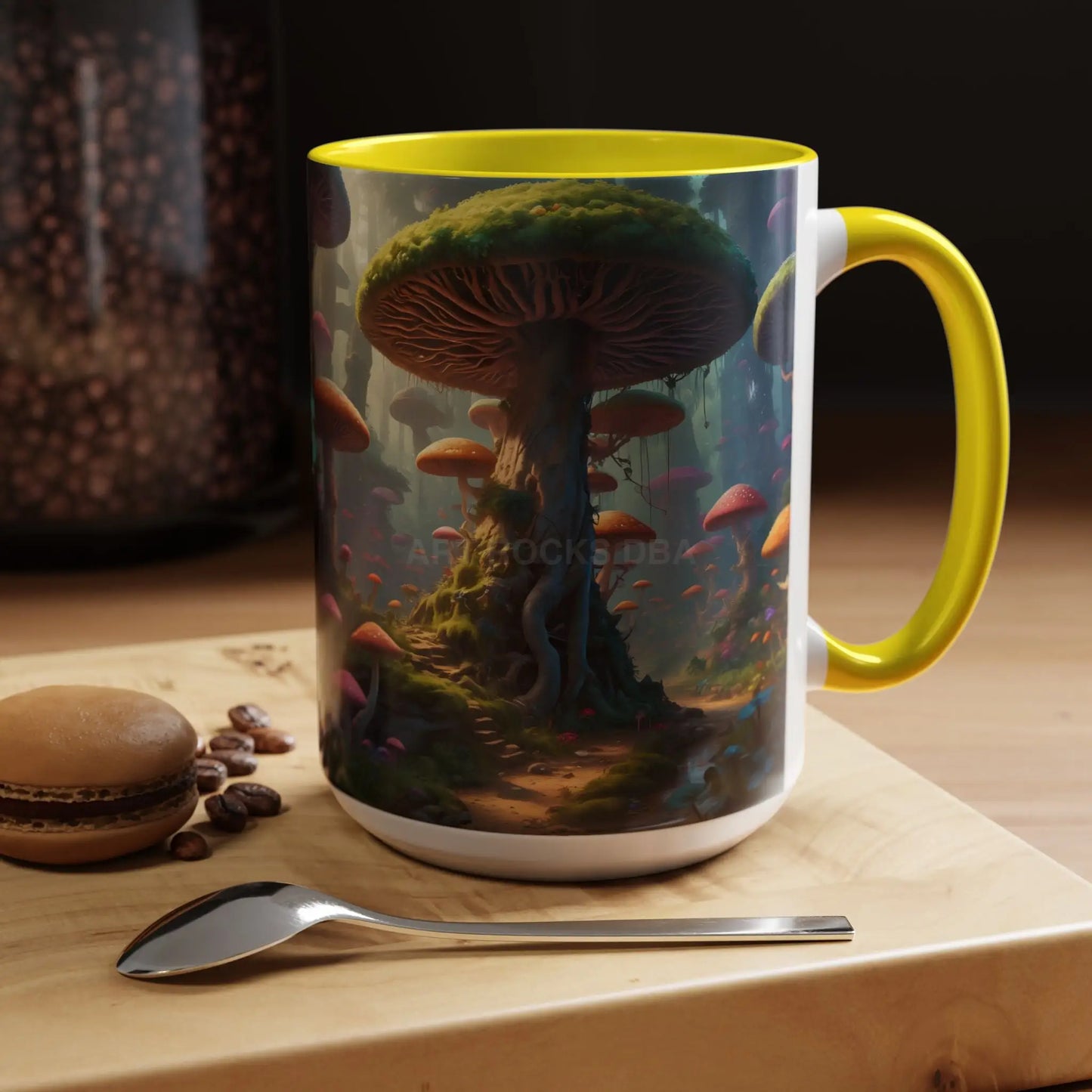 Mushroom Forest Accent Coffee Mug — Fantasy Nature 11/15oz - Mug