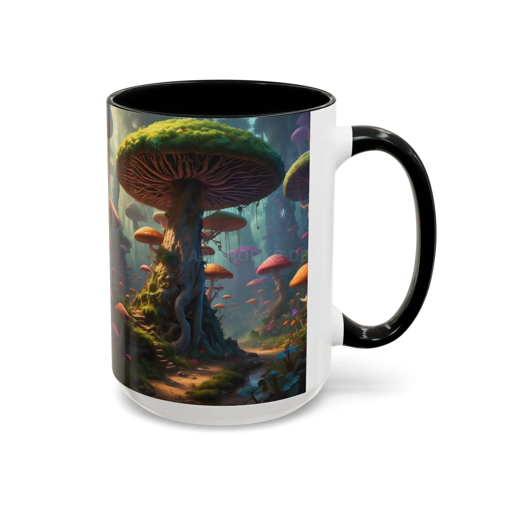 Mushroom Forest Accent Coffee Mug — Fantasy Nature 11/15oz - Mug