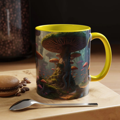 Mushroom Forest Accent Coffee Mug — Fantasy Nature 11/15oz - Mug