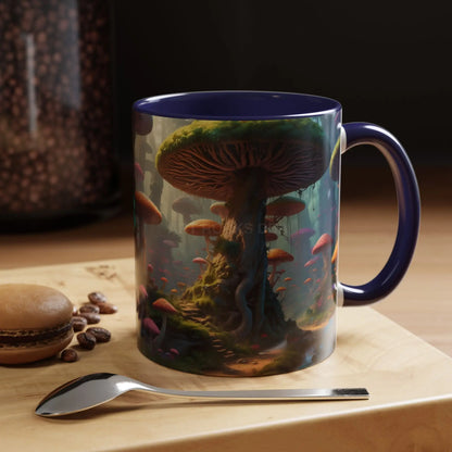 Mushroom Forest Accent Coffee Mug — Fantasy Nature 11/15oz - Mug