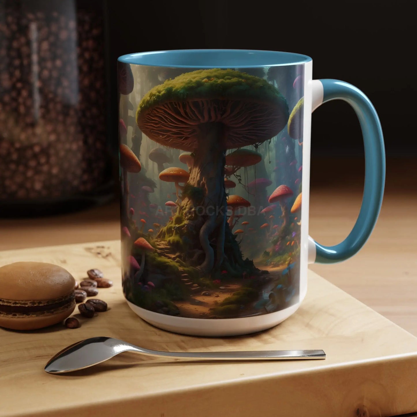 Mushroom Forest Accent Coffee Mug — Fantasy Nature 11/15oz - Mug