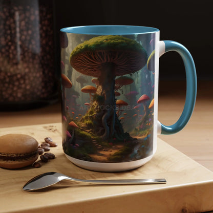 Mushroom Forest Accent Coffee Mug — Fantasy Nature 11/15oz - Mug